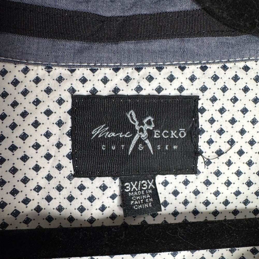 Marc Ecko Black and White Geometric Shirt - Picture 3 of 9